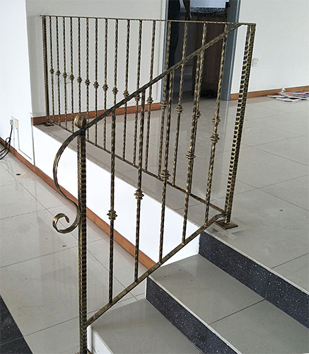 Modern staircase handrail in Singapore