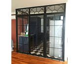 Iron Lattice Glass Partition & Door