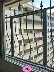 Balcony Pot Belly Window Grille