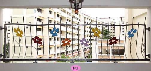 Balcony Pot Belly Window Grille