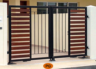 chengal wood driveway gate