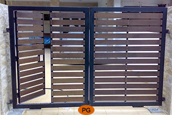 chengal wood driveway gate