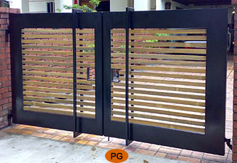 chengal wood driveway gate