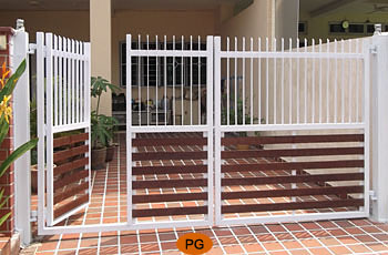 chengal wood driveway gate